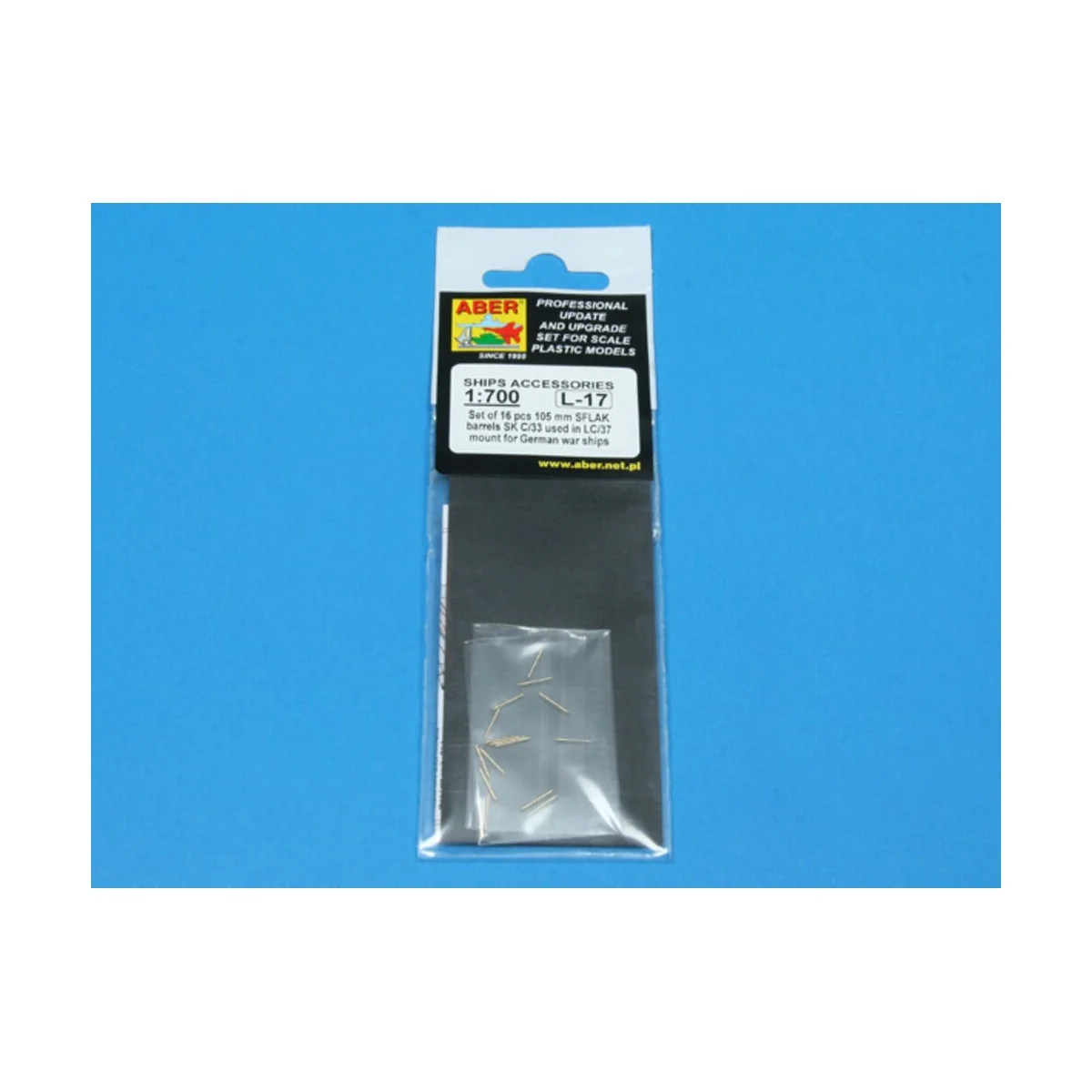16 pcs 105 mm in C/37 mount for German, 1/700 - Aber Models RE-700 L17