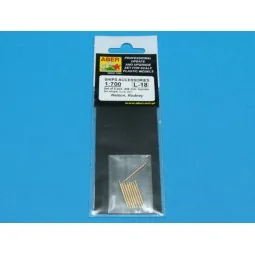 9 pcs 406 mm barrels for Nelson, Rodney, 1/700 - Aber Models RE-700... 2