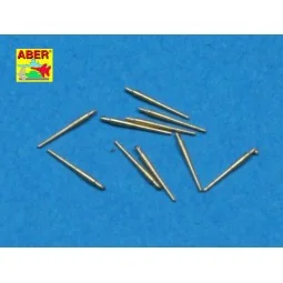 10 pcs 120 mm barrels for Royal Navy, 1/700 - Aber Models RE-700 L20 2