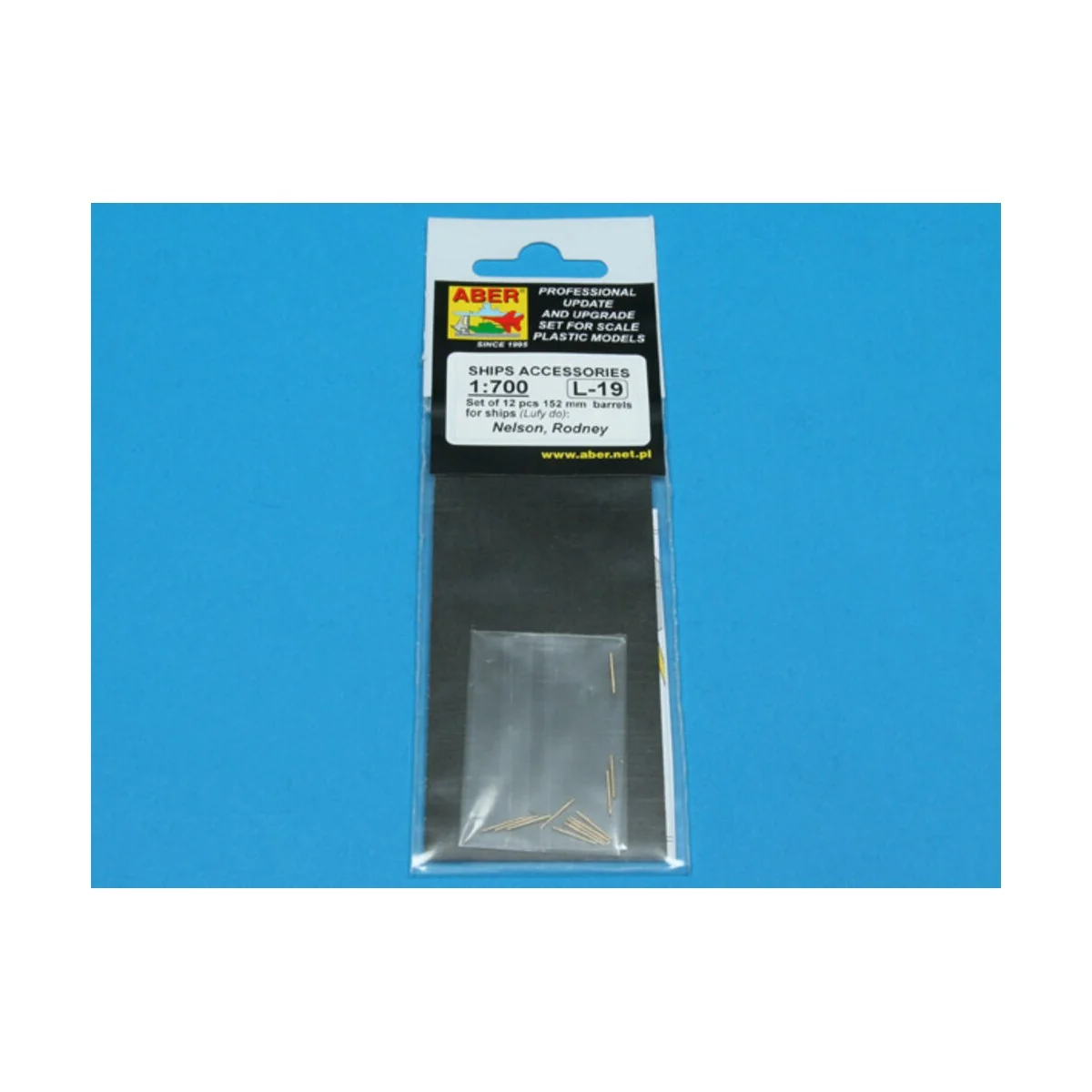 12 pcs 152 mm barrels for Nelson, Rodney, 1/700 - Aber Models RE-70...