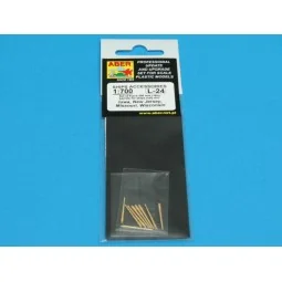 Set of 9 pcs 406 mm barrels for Missouri, 1/700 - Aber Models RE-70...