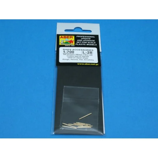 8 pcs 356mm barrels for Kongo, 1/700 - Aber Models RE-700 L28