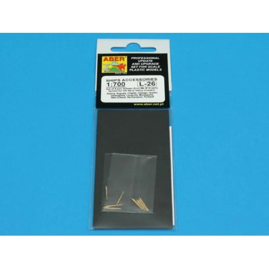 Set of 9 pcs 203 mm Barrels for New Orleans type, 1/700 - Aber Mode...