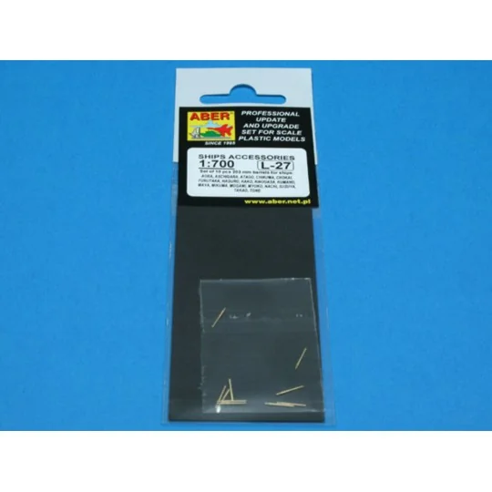 10 pcs 203 mm barrels for Atago, 1/700 - Aber Models RE-700 L27