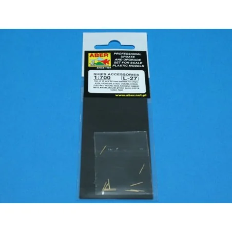 10 pcs 203 mm barrels for Atago, 1/700 - Aber Models RE-700 L27