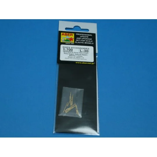Barrels for Prinz Eugen, 1/700 - Aber Models RE-700 L30
