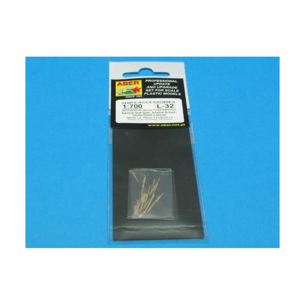 Barrels for Admiral Graf Spee, 1/700 - Aber Models RE-700 L32