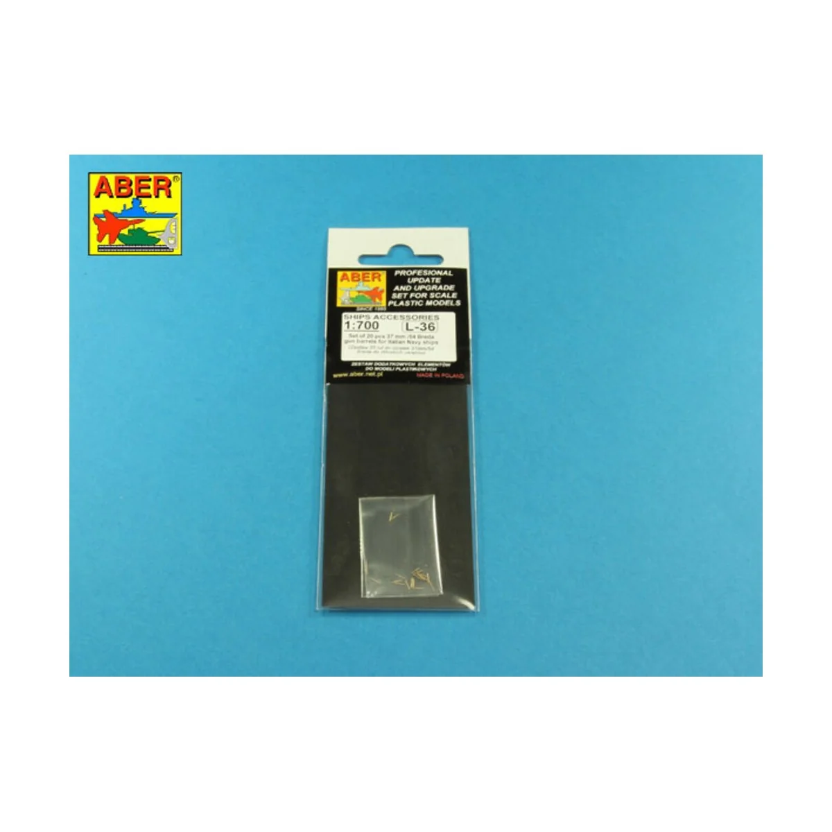 Set of 20 pcs 37 mm Breda, 1/700 - Aber Models RE-700 L36