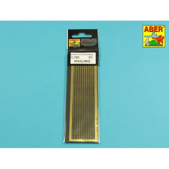 Railing 3 bar horizontal, 1/700 - Aber Models RE-700-01