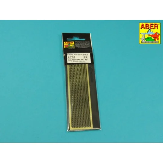 Aslant railing 45, 1/700 - Aber Models RE-700-02