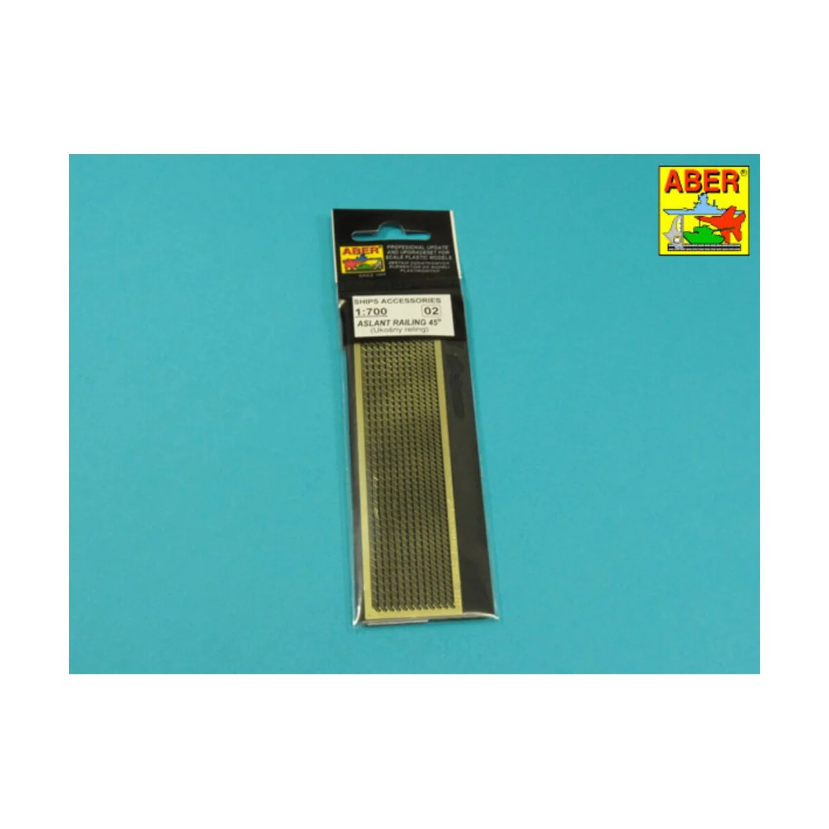 Aslant railing 45, 1/700 - Aber Models RE-700-02