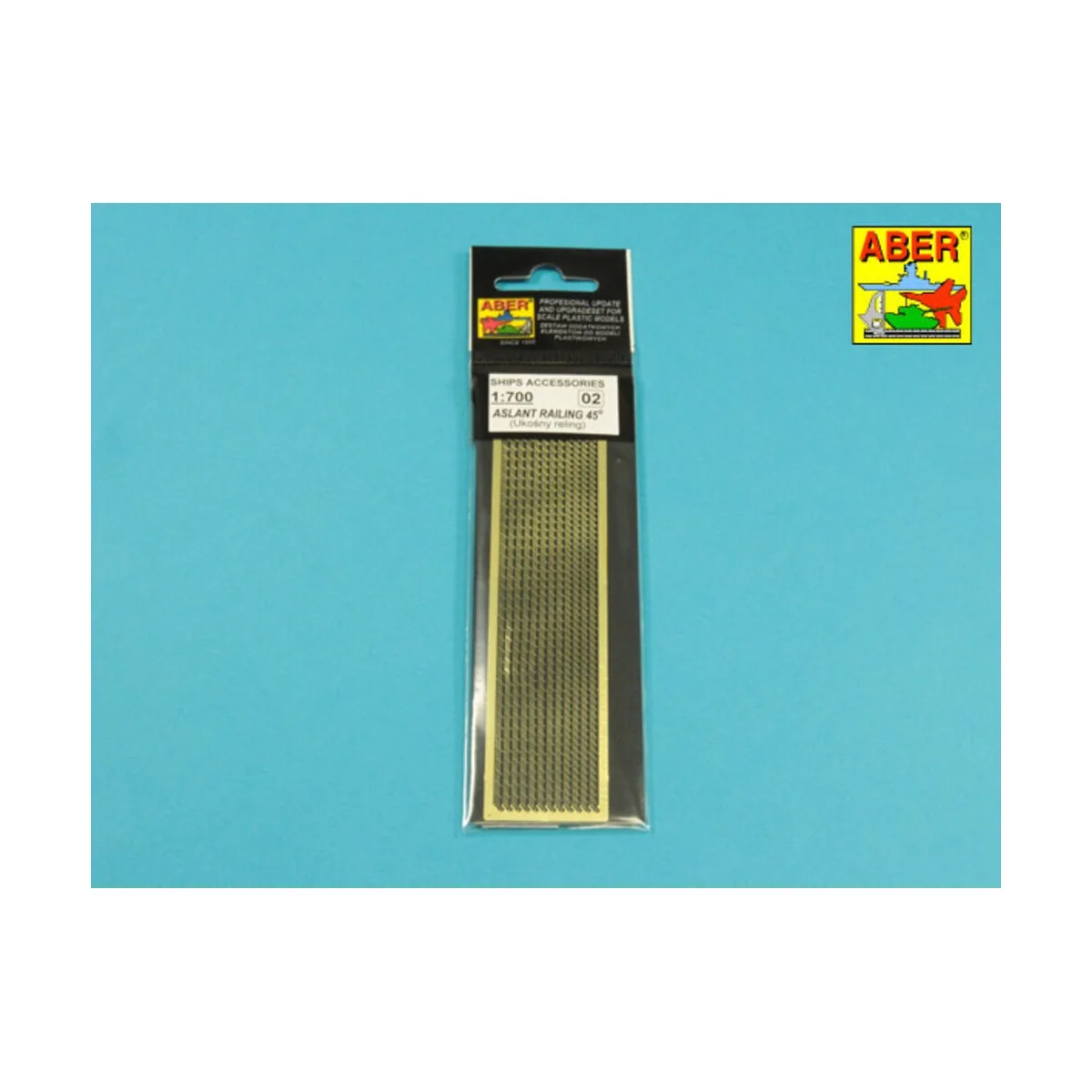 Aslant railing 45, 1/700 - Aber Models RE-700-02