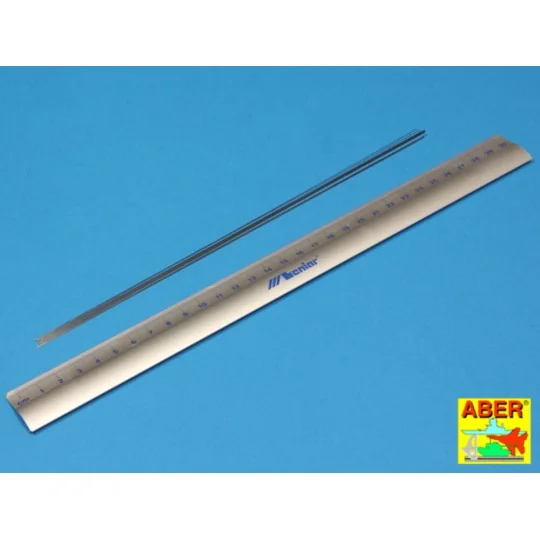 Steel round 0, 3mm length 250mmx12pcs - Aber Models SR 03