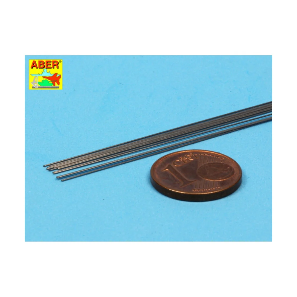 Steel round 0, 3mm length 250mmx12pcs - Aber Models SR 03