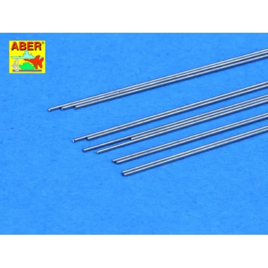 Steel round 0, 4mm length 250mmx12pcs - Aber Models SR 04