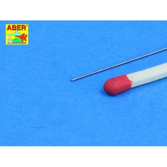 Steel round 0, 4mm length 250mmx12pcs - Aber Models SR 04