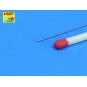 Steel round 0, 4mm length 250mmx12pcs - Aber Models SR 04
