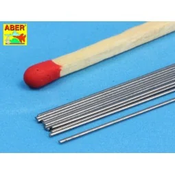 Steel round rods O 0, 5mm length 250mm x12 pcs. - Aber Models SR 05 2