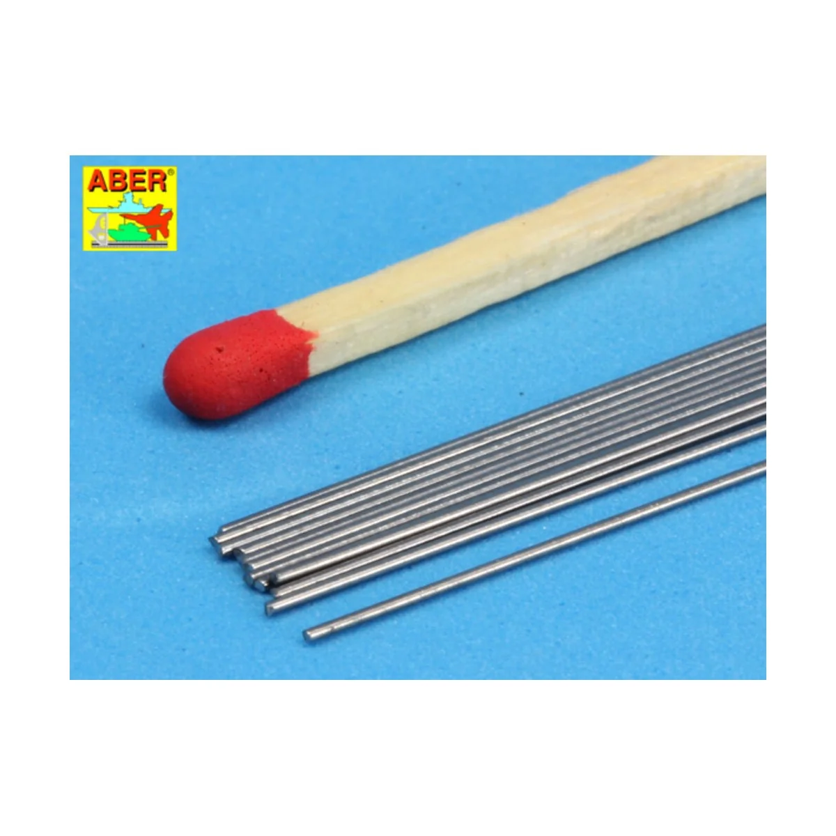 Steel round rods O 0, 5mm length 250mm x12 pcs. - Aber Models SR 05