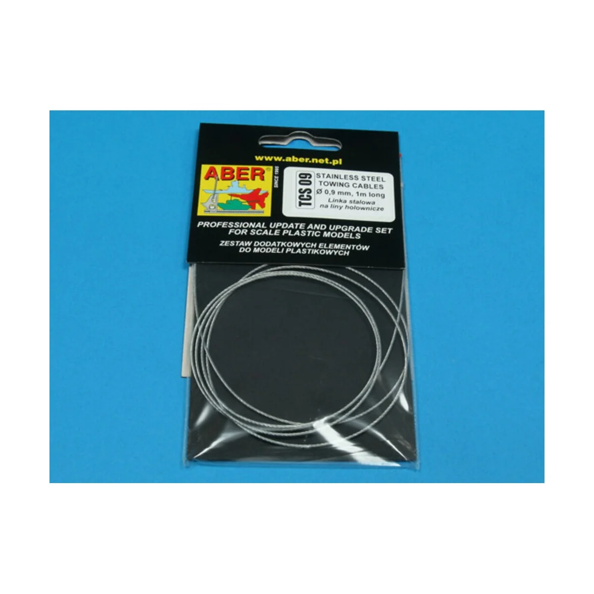 Stainless Steel Towing Cables 0, 9mm 1 m long - Aber Models TCS 09