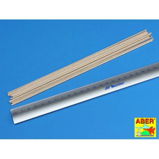 Wood round rods 2mm - Aber Models WR2
