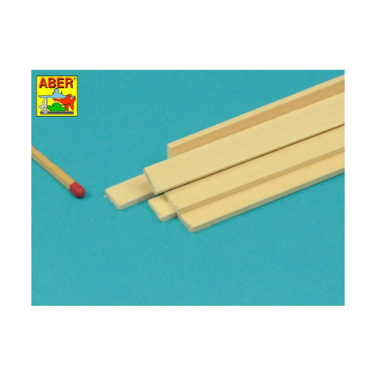 Limewood slats 2 x 8 x 245mm x 8 pcs. - Aber Models WL 2X8