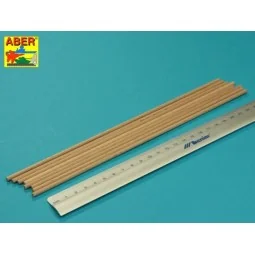 Wood round rods 4mm length 250mm x 8 pcs. - Aber Models WR4 2