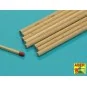 Wood round rods 4mm length 250mm x 8 pcs. - Aber Models WR4