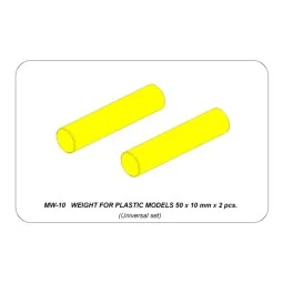 WEIGHT FOR PLASTIC MODELS 50 x 10 mm x 2 pcs. - Aber Models MW-10 2