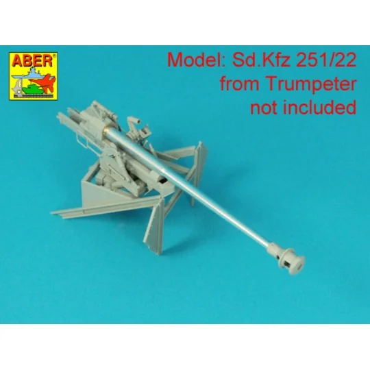 Barrel for German 75 mm PaK 40 gun without muzzle brake, 1/16 - Abe...