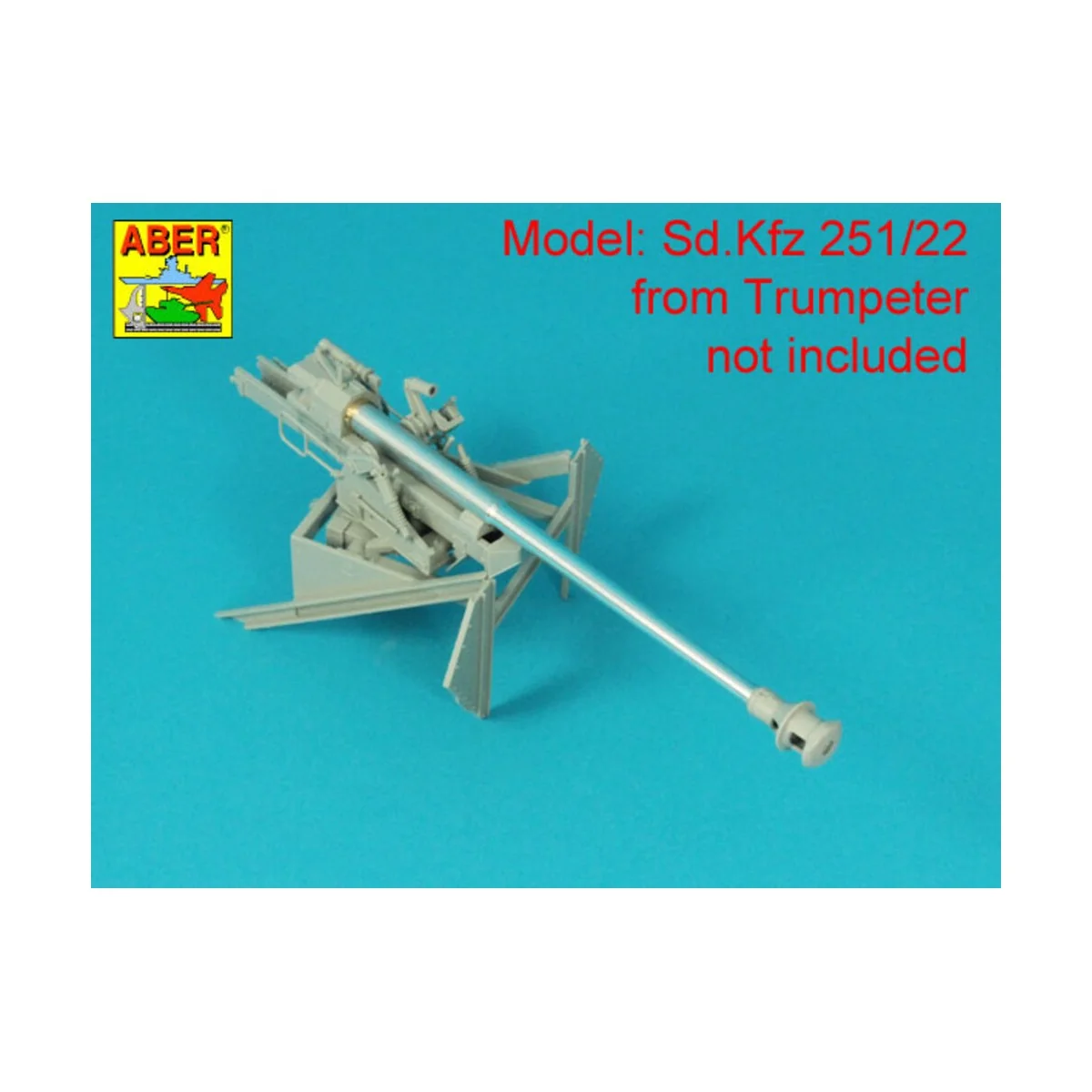 Barrel for German 75 mm PaK 40 gun without muzzle brake, 1/16 - Abe...