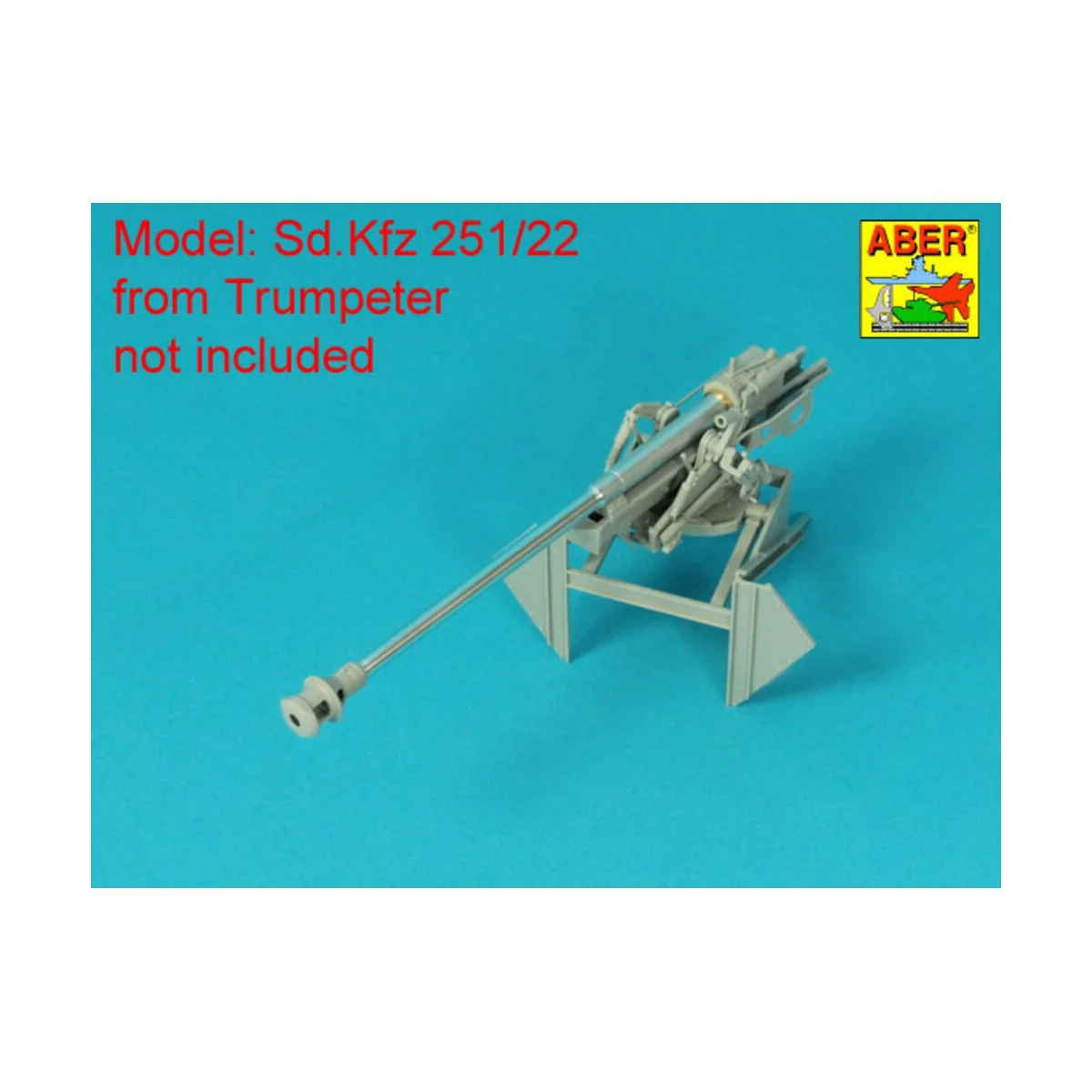 Barrel for German 75 mm PaK 40 gun without muzzle brake, 1/16 - Abe...