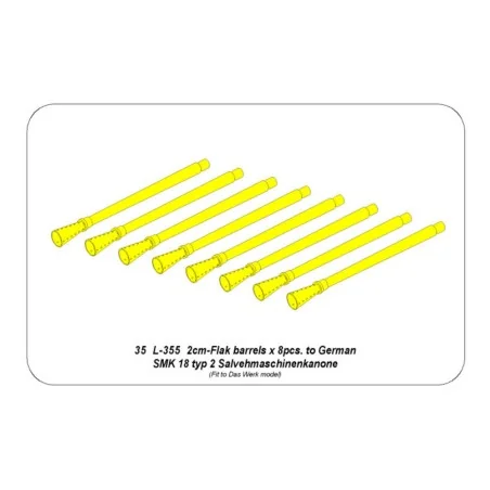 2cm 8 barrels to SMK 18 typ 2 Salvehmaschinenkanone, 1/35 - Aber Mo...