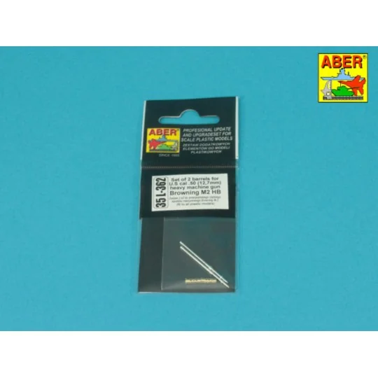 Set of 2 barrels for U.S cal .50 Browning M2 HB, 1/35 - Aber Models...