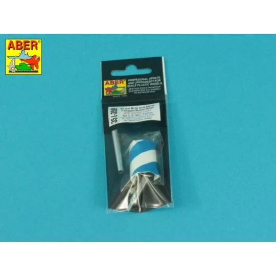 90 mm barrel Y-Shaped Muzzel Brake with mantlet for M47, 1/35 - Abe...