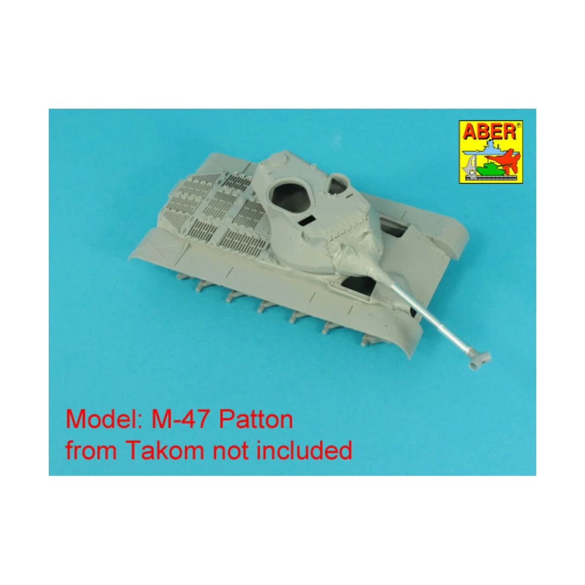 90 mm barrel Y-Shaped Muzzel Brake with mantlet for M47, 1/35 - Abe...