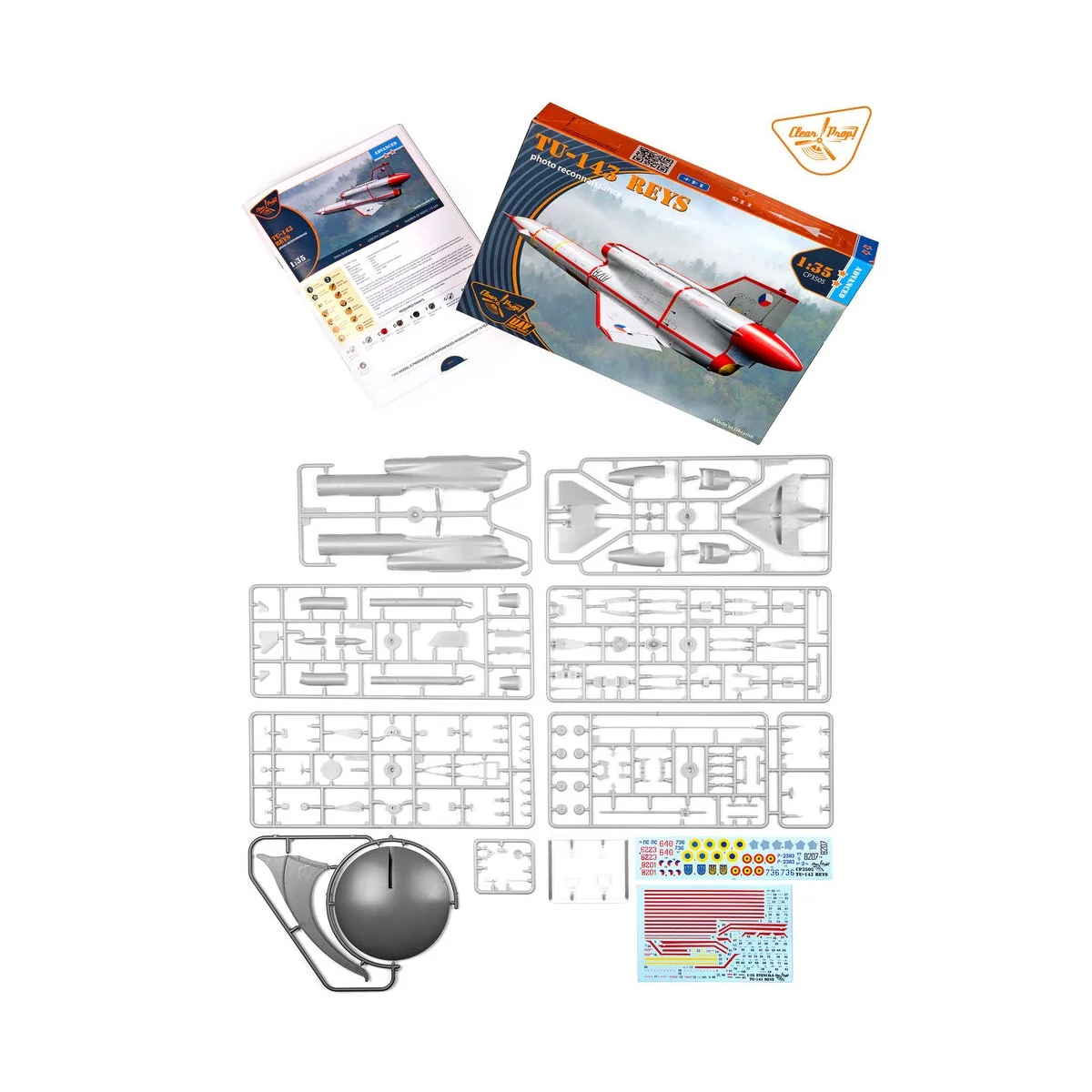 Tu-143 Reys photo reconnaissance, 1/35 - Clear Prop Models CP3505