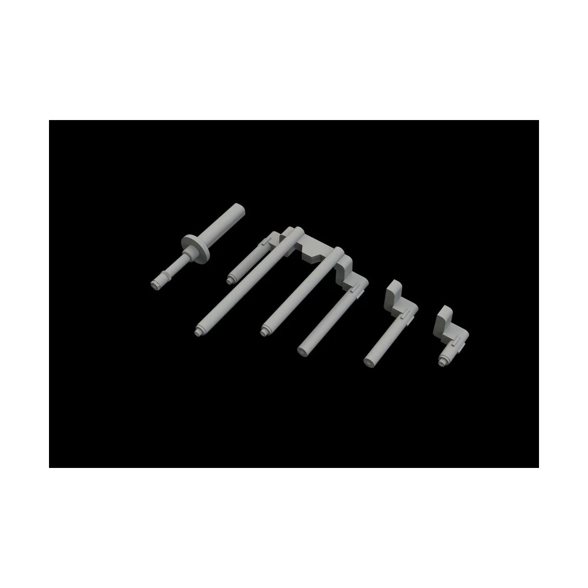 P-38J gun barrels PRINT for TAMIYA, 1/48 - Eduard Accessories 648789