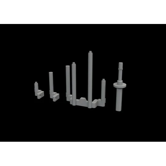 P-38J gun barrels PRINT for TAMIYA - Eduard Accessories 648789