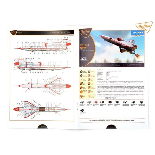 Tu-143 Reys television reconnaissance, 1/35 - Clear Prop Models CP3506