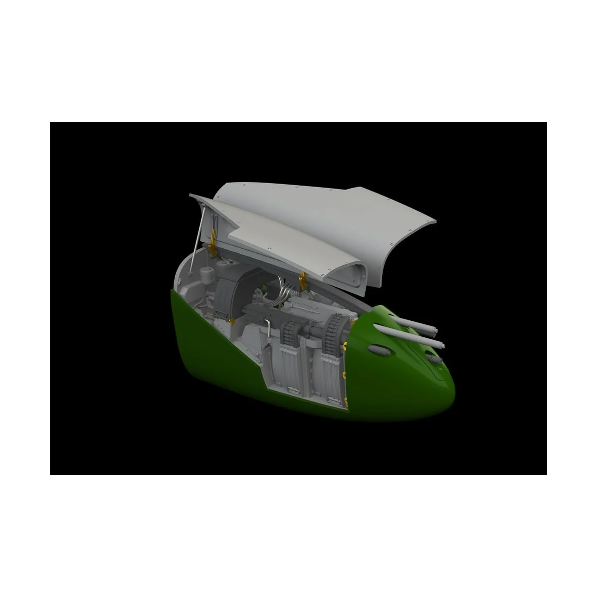 P-38J nose gun bay PRINT for TAMIYA - Eduard Accessories 648790