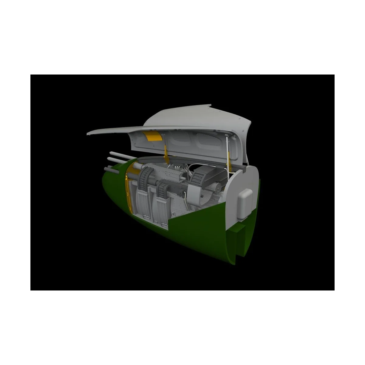 P-38J nose gun bay PRINT for TAMIYA - Eduard Accessories 648790