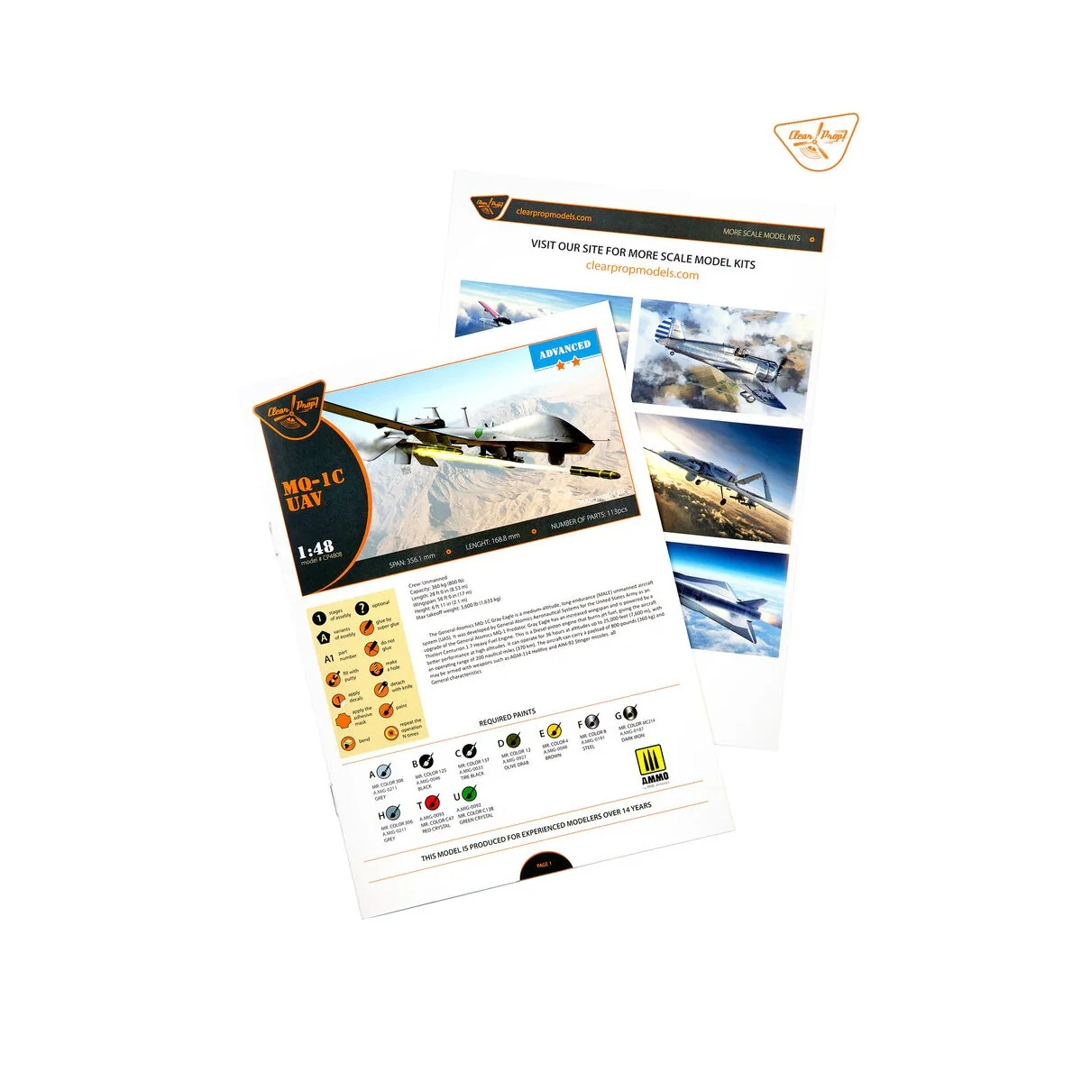 MQ-1C UAV, 1/48 - Clear Prop Models CP4808