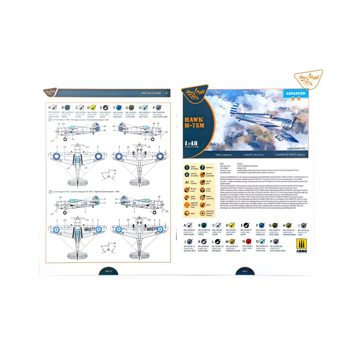 H-75M Hawk, 1/48 - Clear Prop Models CP4806