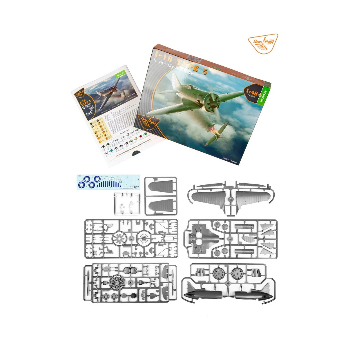 I-16 type 5 (in the sky of China), 1/48 - Clear Prop Models CP4813