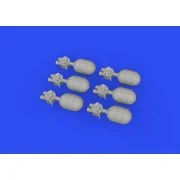 WWII USAAF oxygen cylinder A-4 PRINT, 1/48 - Eduard Accessories 648796