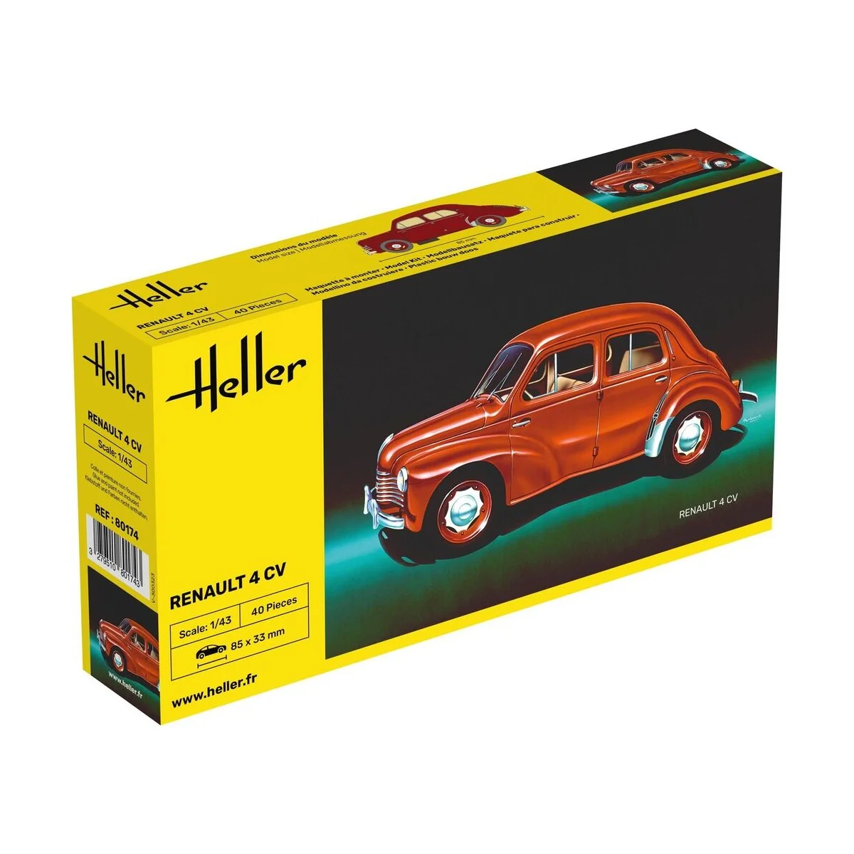 Renault 4 CV, 1/43 - Heller 80174 Renault 4 CV, 1/43 - Heller 80174