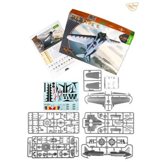 I-16 type 5 (in the sky of Spain late version), 1/48 - Clear Prop M...