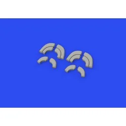 Yak-9D exhaust stacks PRINT for ZVEZDA, 1/48 - Eduard Accessories 6...