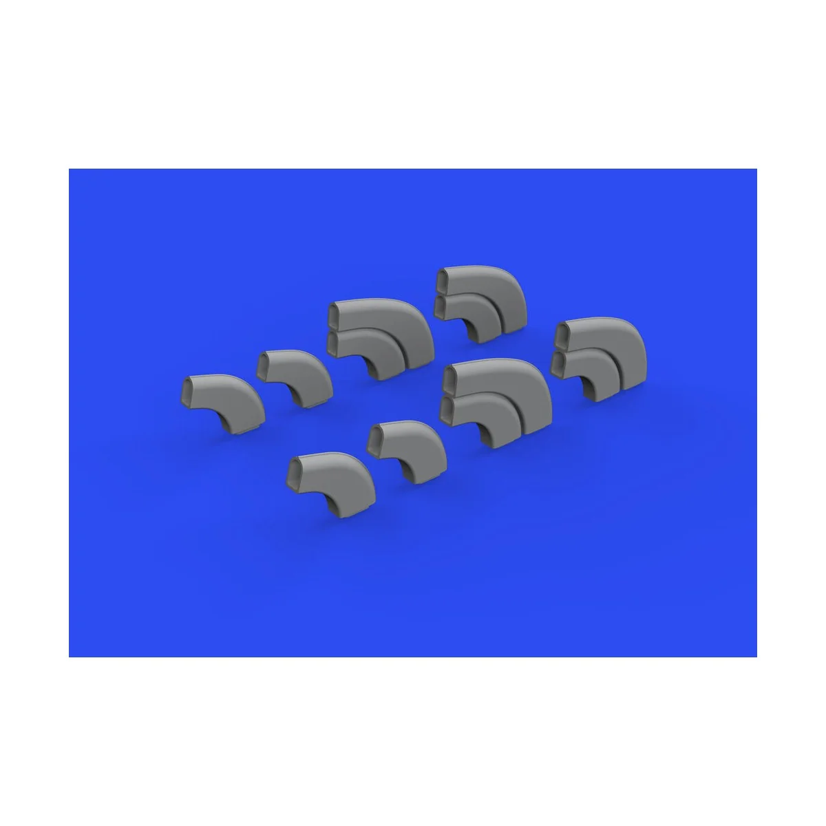 Yak-9D exhaust stacks PRINT for ZVEZDA, 1/48 - Eduard Accessories 6...